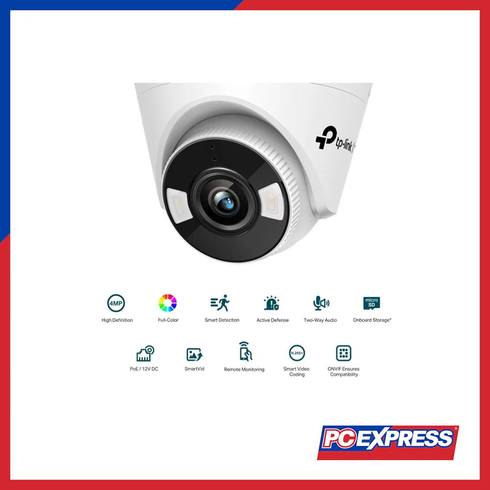 TP-LINK C440 VIGI 4MP Full-Color Turret Network Camera Surveillance - Image 2