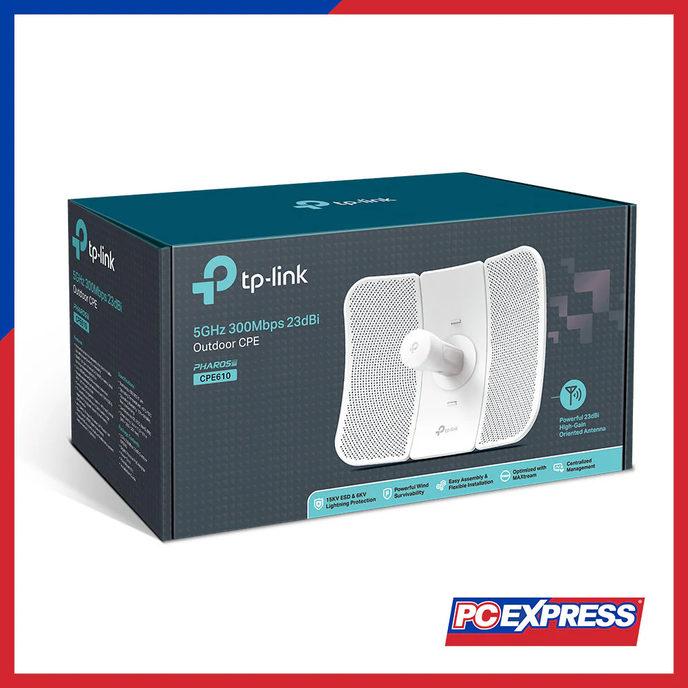 TP-LINK CPE610 5GHz 300Mbps 23dBi Outdoor CPE - Image 4