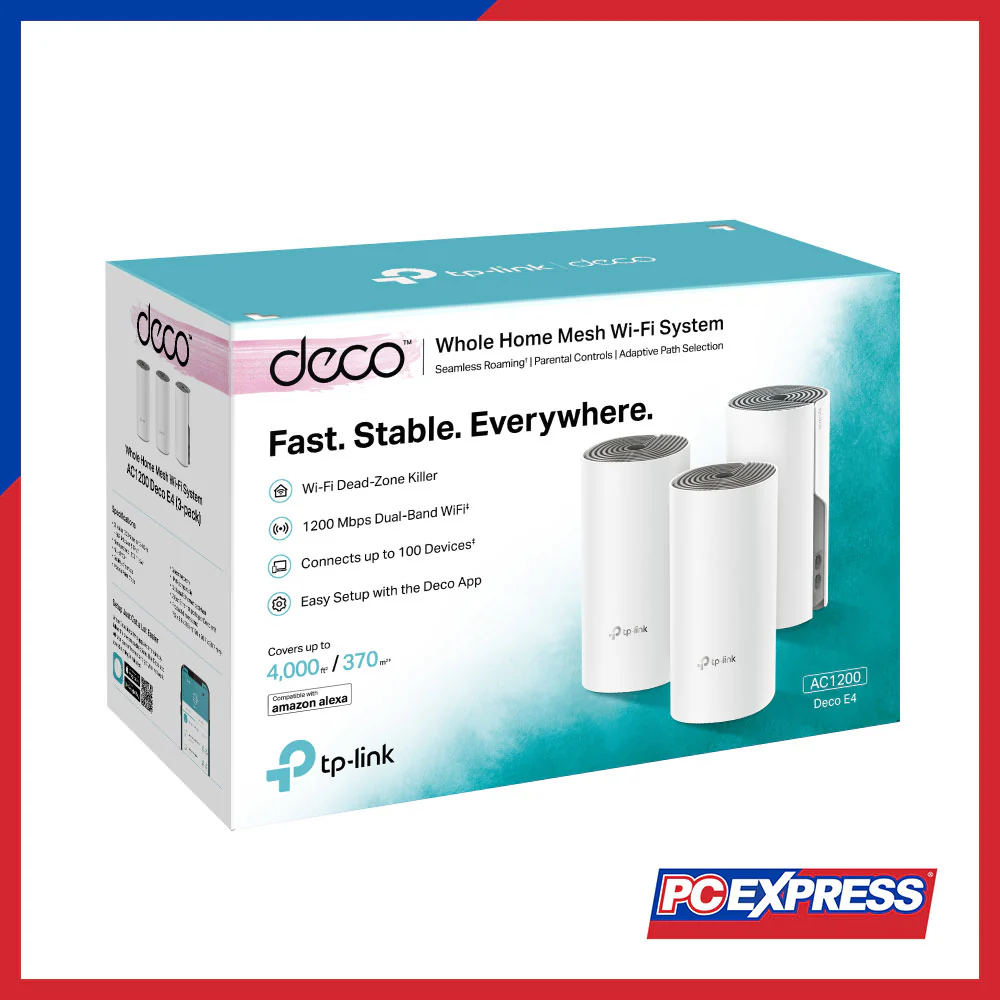 TP-LINK Deco E4 AC1200 Whole Home Mesh Wi-Fi System (3-Pack) - Image 5