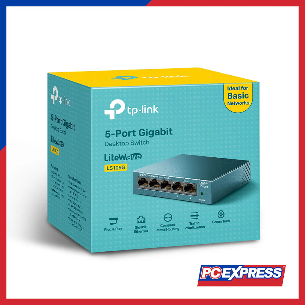TP-LINK LS105G 5-Port 10/100/1000Mbps Desktop Switch - Image 3