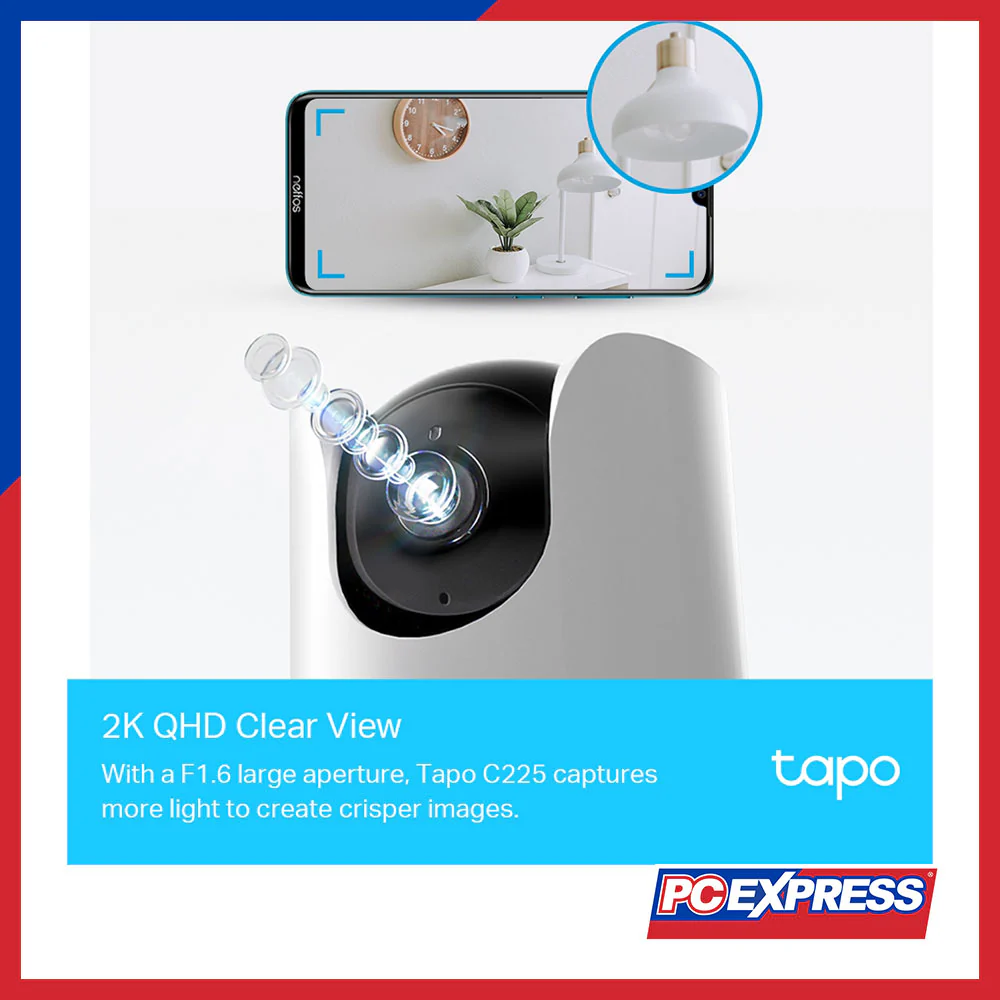 TP-LINK Tapo C225 Pan/Tilt AI Home Security Wi-Fi Camera - Image 2