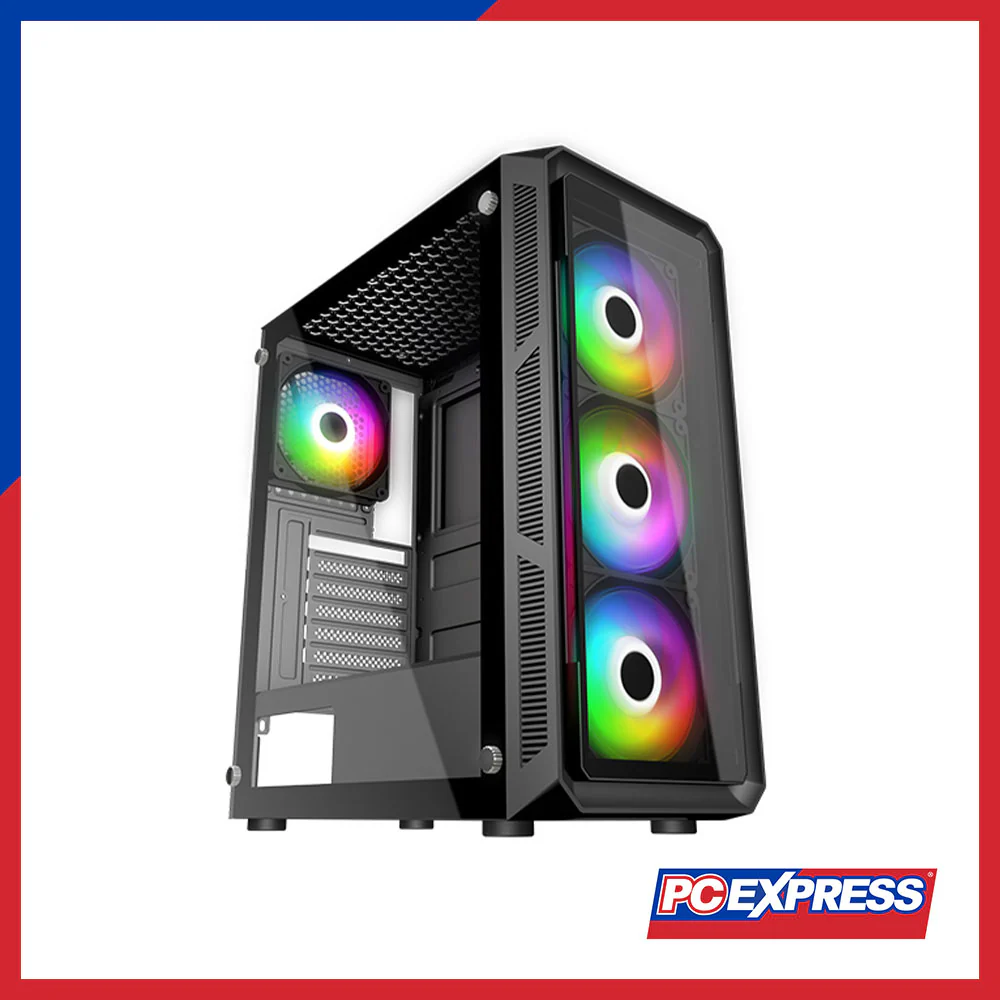 TRENDSONIC HERMES HE19A Tempered Glass RGB ATX Mid Tower Gaming Chassis - Image 3