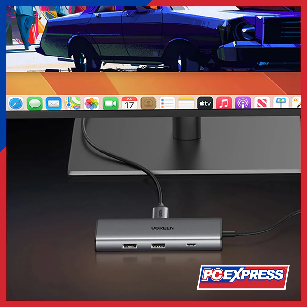UGREEN 7-IN-1 USB-C to HDMI+2xUSB 3.2 A+USB-C 3.2+SD/TF+PD Converter Multifunction Adapter (CM498/75902) 15 cm - Gray - Image 5
