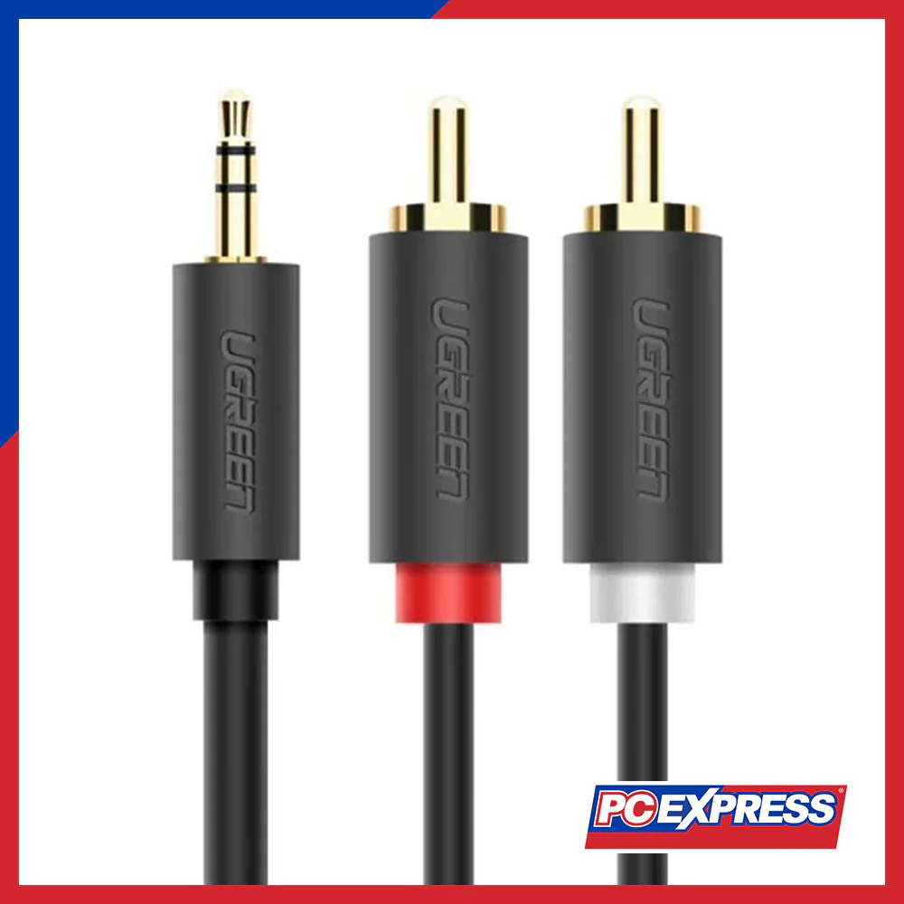 UGREEN AV102/10510 2M Male To RCA Male Adapter Cables - Gray