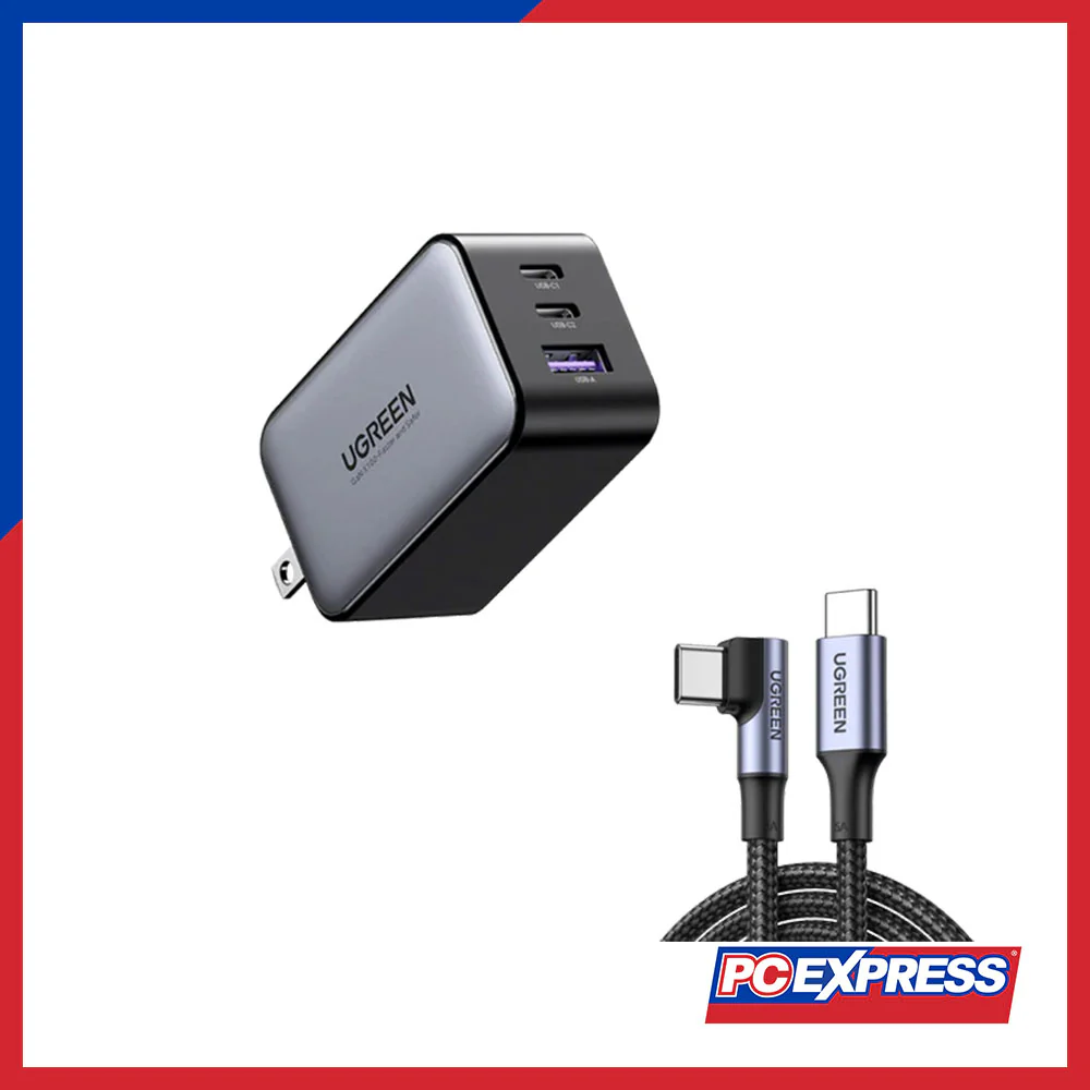 UGREEN (CD244/10334) 65W 2C1A Fast Charger 3-Ports Wall Charger - Image 2
