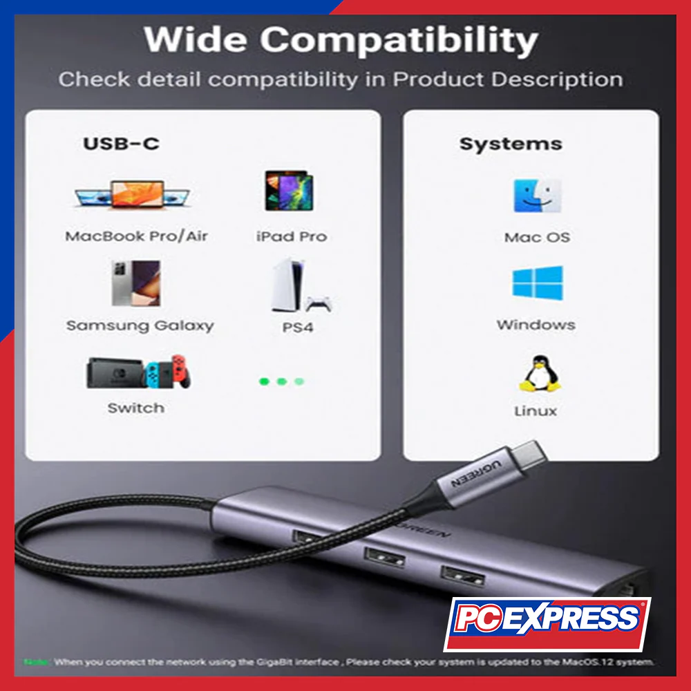 UGREEN CM475/60600 USB-C Gigabit Ethernet Adapter - Image 4