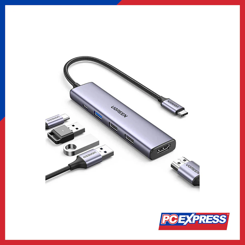 UGREEN (CM478/15495) 5-in-1 Multifunction Adapter USB-C to HDMI + 1xUSB 3.0 A + 2xUSB 2.0 A + PD Power Converter - Image 2