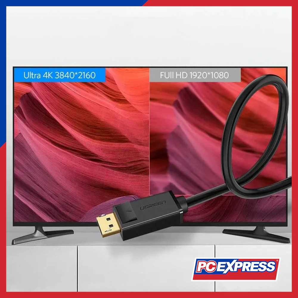 UGREEN DP102/10212 DP 1.2 Male To Male Cable 3M - Black - Image 3