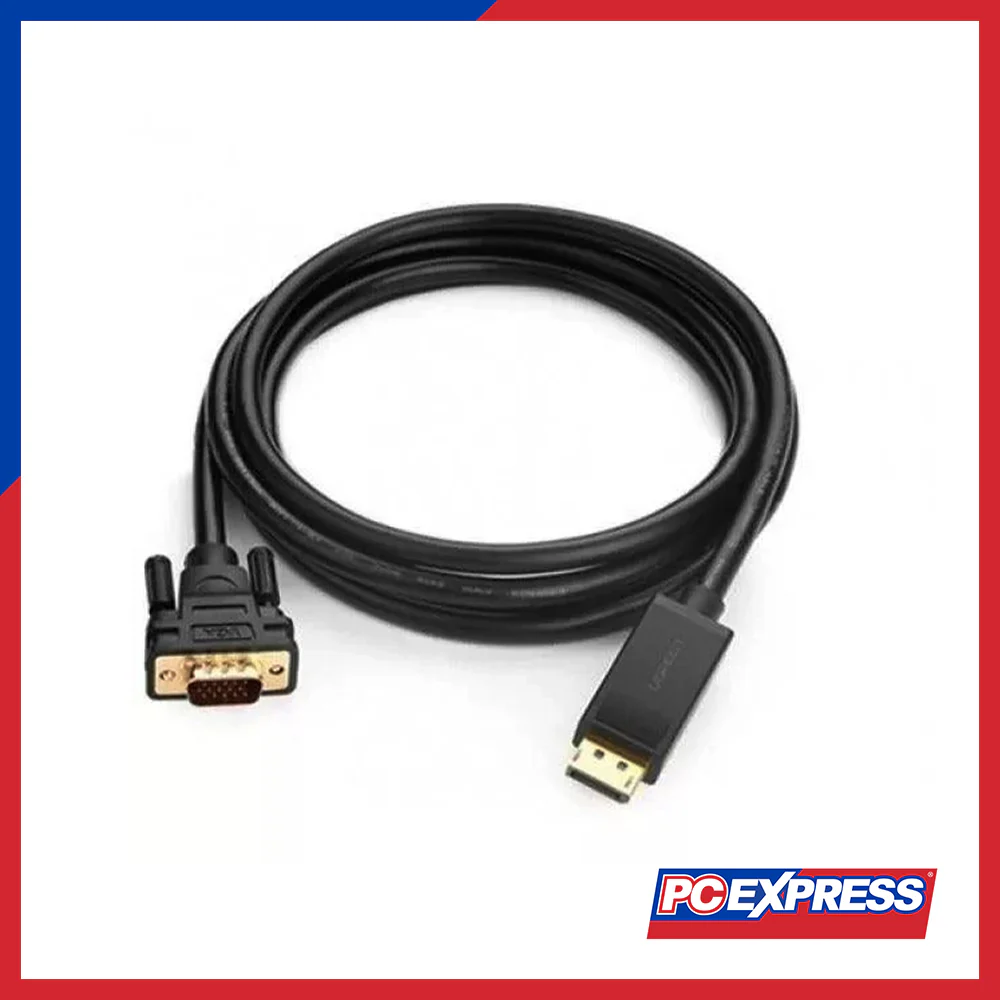 UGREEN DP105/10247 Male To VGA Male Cable 1.5M - Black - Image 2