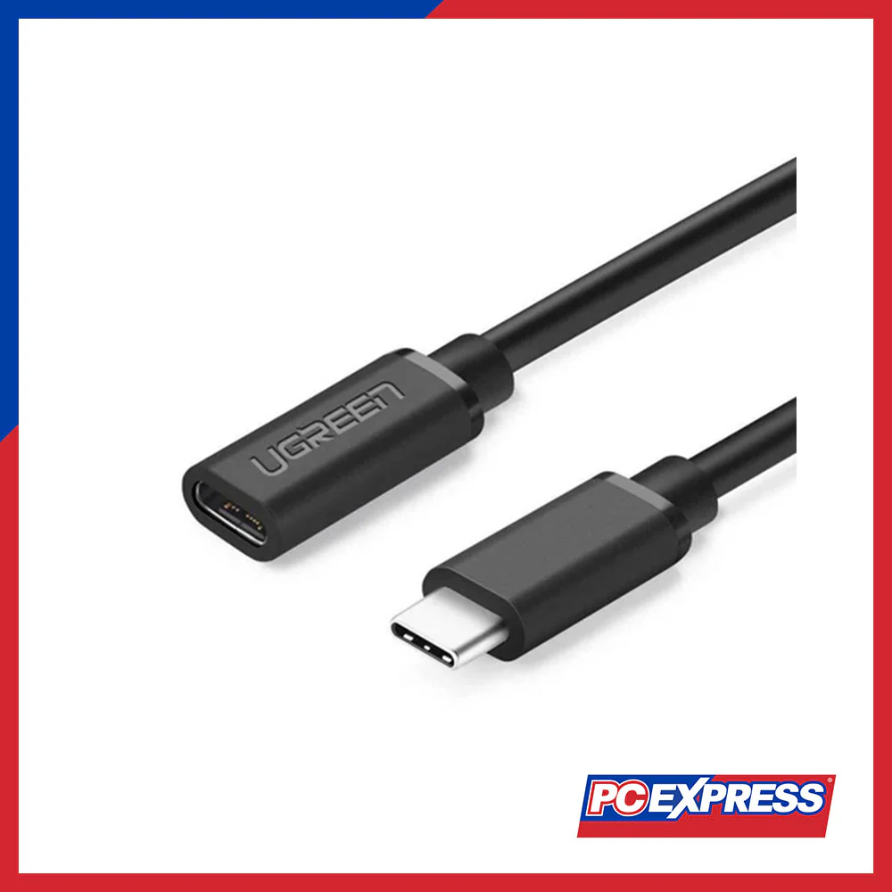 UGREEN (ED008/40574) USB-C 3.1 Male to Female Extension Cable - 0.5m (Black)