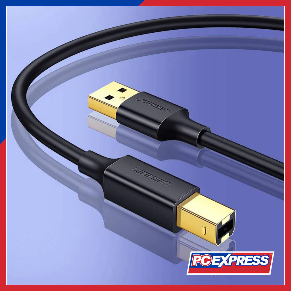 UGREEN (US135/10351) USB 2.0 Printer Cable 3m - Black - Image 2