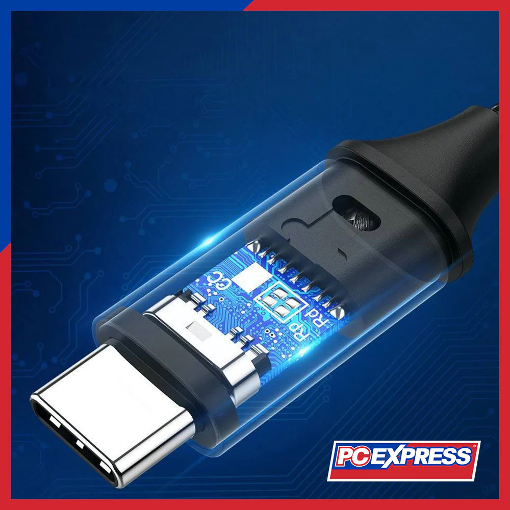 UGREEN (US261/50150) USB-C 2.0 Male To USB-C 2.0 Male 3A Data Cable 1m (Gray/Black) - Image 3