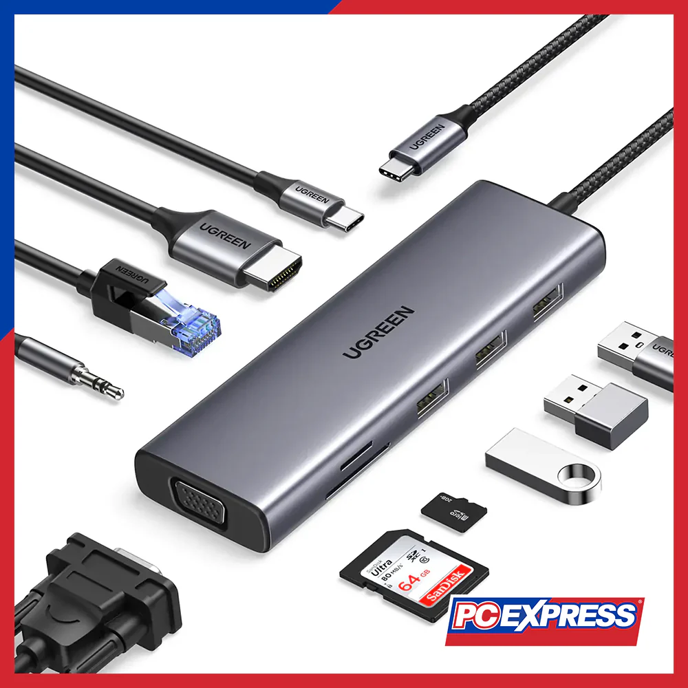 UGREEN USB-C 10-In-1 Multifunction Adapter (CM498/15601) - Gray - Image 2