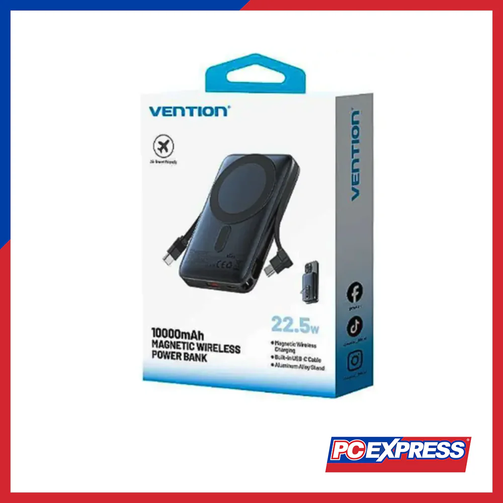 VENTION Magnetic Wireless Powerbank (I16L0) 10000mAH - Dark Blue - Image 3