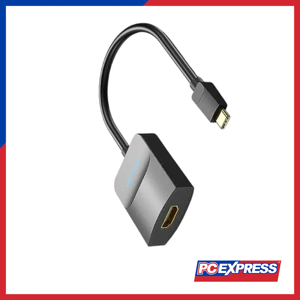 VENTION USB-C TO HDMI Adapter 4K@30Hz Pure Copper (TDCBB) 0.15M Cable - Black - Image 2